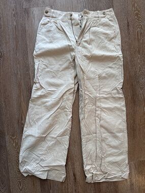 Madewell Beige Wide-Leg Chinos